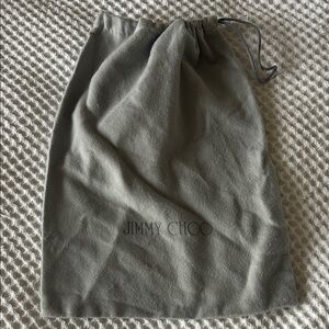 Jimmy Choo Luxury Medium Flannel Gray Dust Bag W/Drawstring / Gently Used